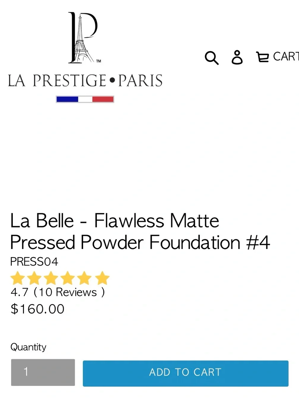 Prestige La Belle Matte Pressed Powder Foundation - Warm Tan 04 ~ Retail $160